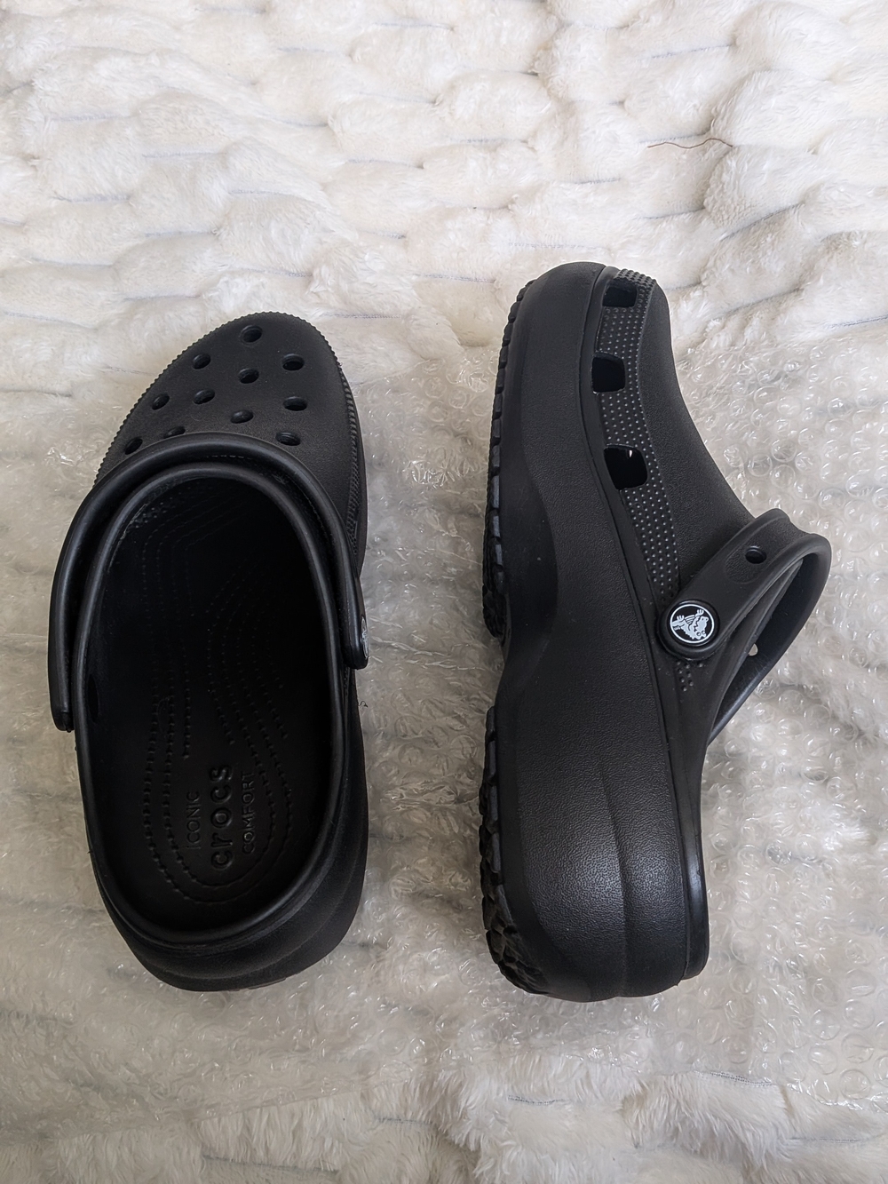 CROCS Classic Wedge Clog in Black - Picture 3 of 4